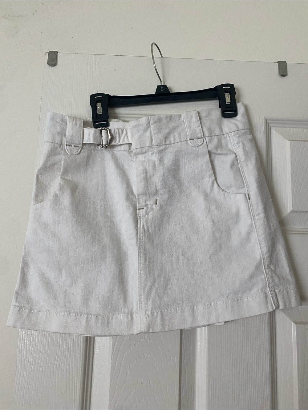7 For All Mankind White Mini Skirt